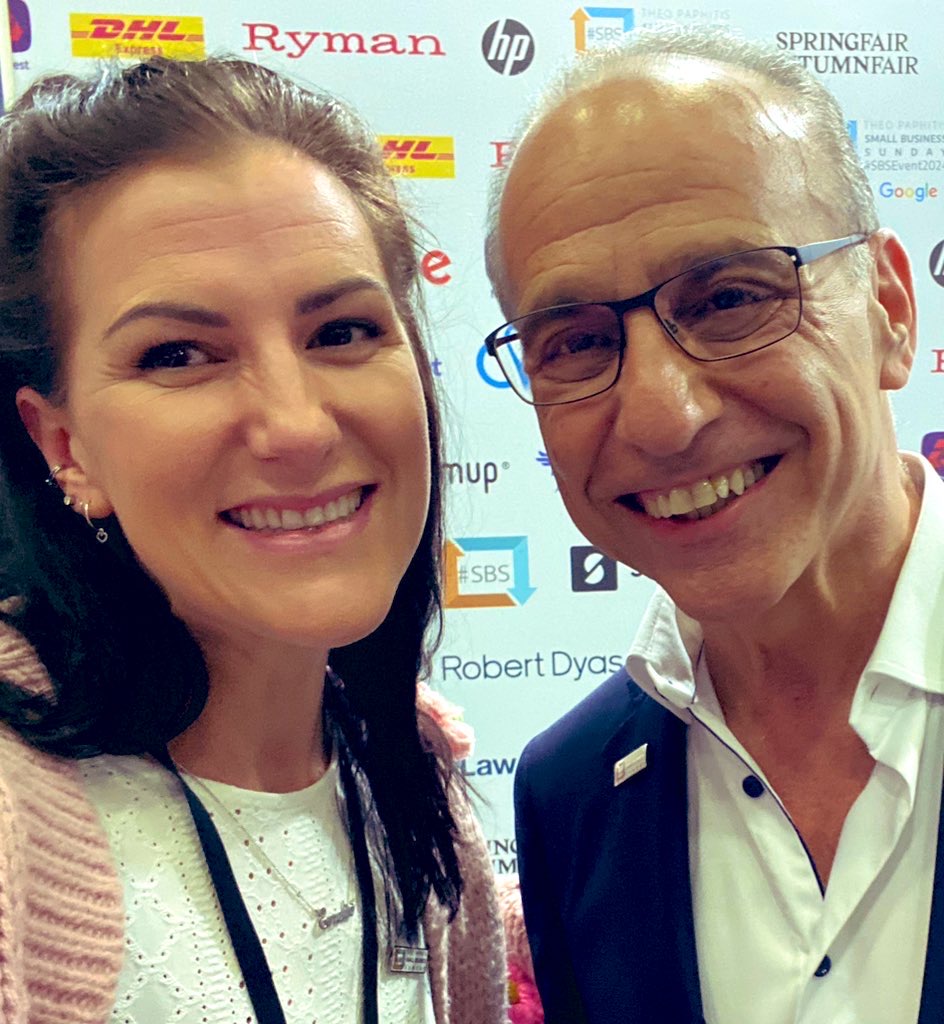 Emelie with Dragons Den star Theo Paphitis