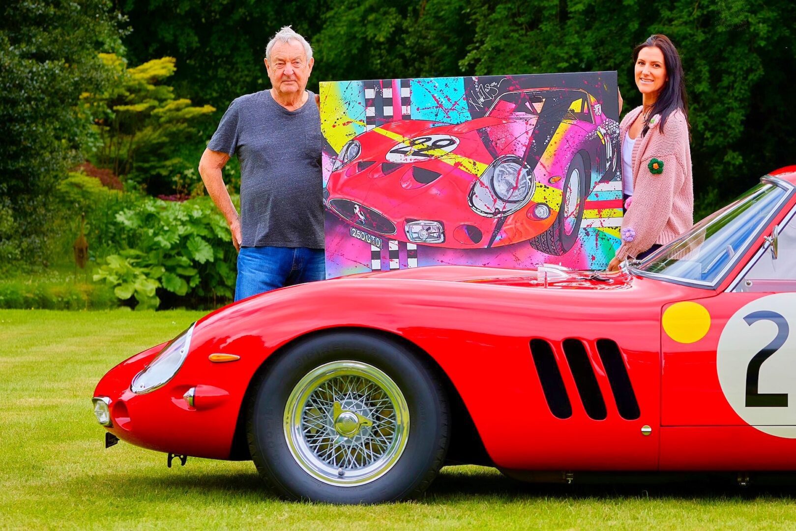 Nick and Emelie next to the 250 GTO muse!